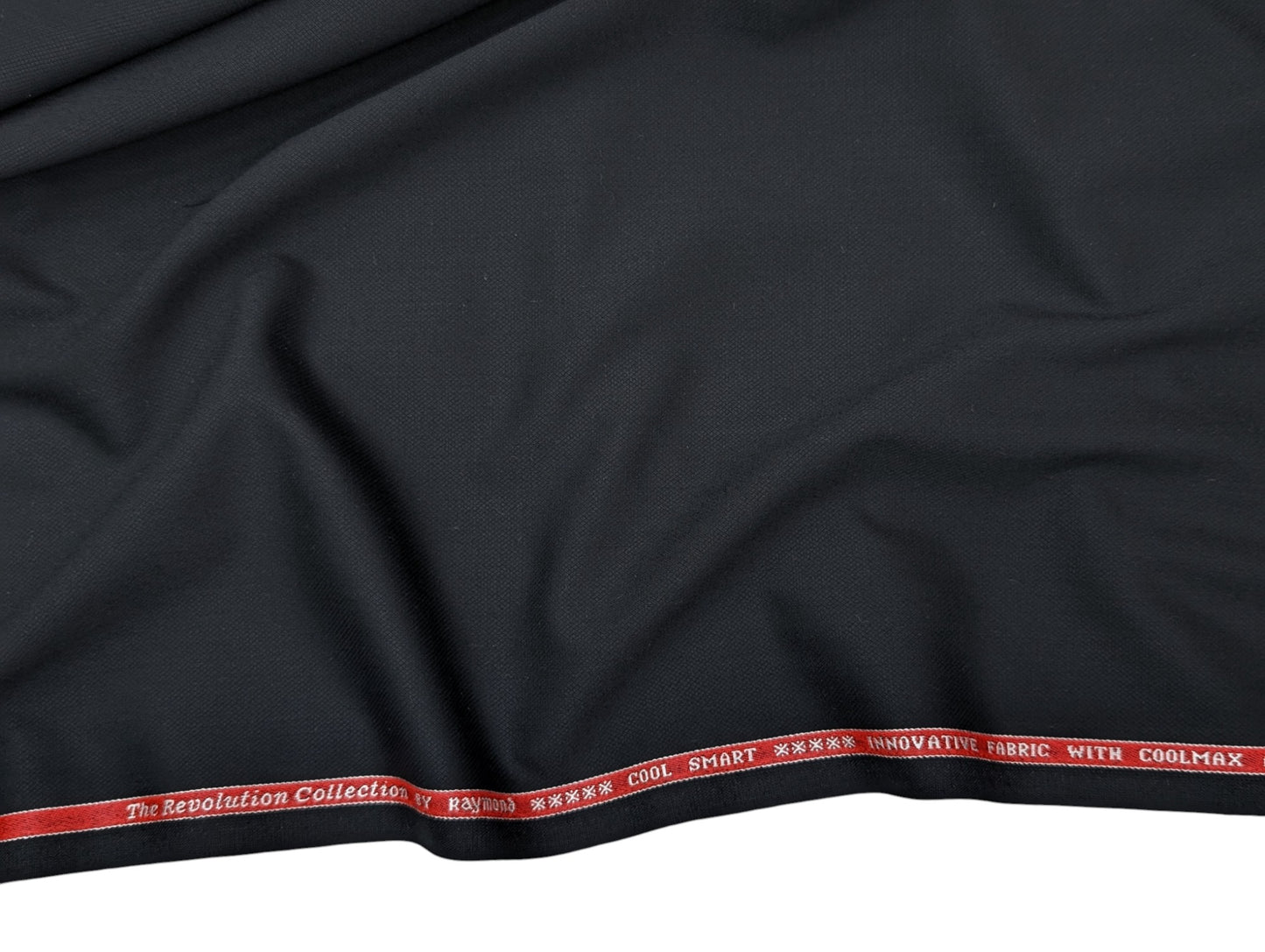 Raymond The Revolution Collection Super 70's Wool blend Suiting Fabric (Noir Black)