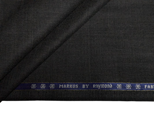 Raymond Markus Super 70's Merino Wool Blend Suiting Fabric (Charcoal Gray, Self Pattern)