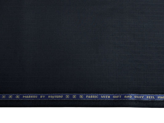 Raymond Markus Super 70's Merino Wool Blend Suiting Fabric (Royal Navy Blue, Pinstripe)