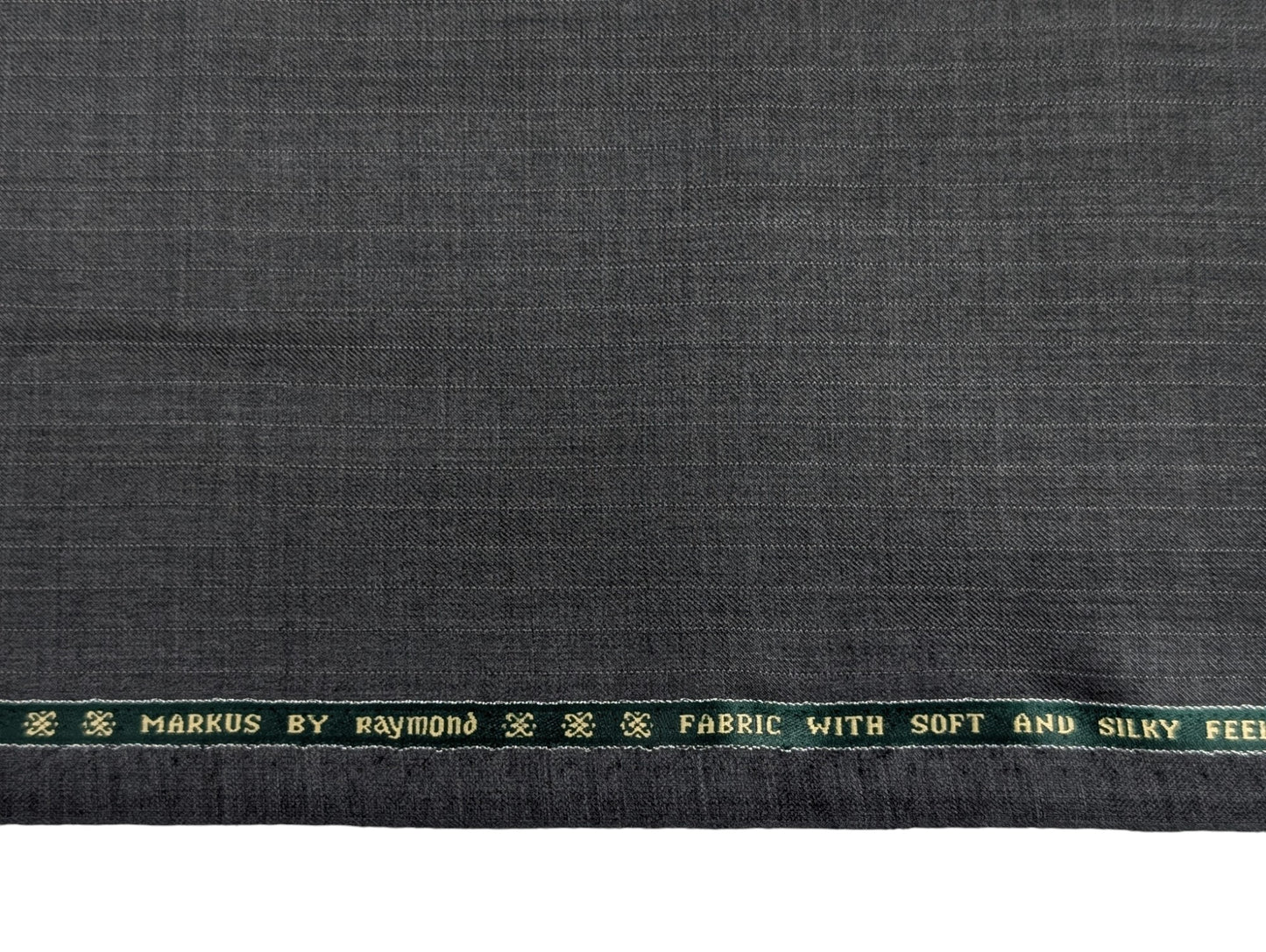 Raymond Markus Super 70's Merino Wool Blend Suiting Fabric (Steel Grey, Pinstripe)