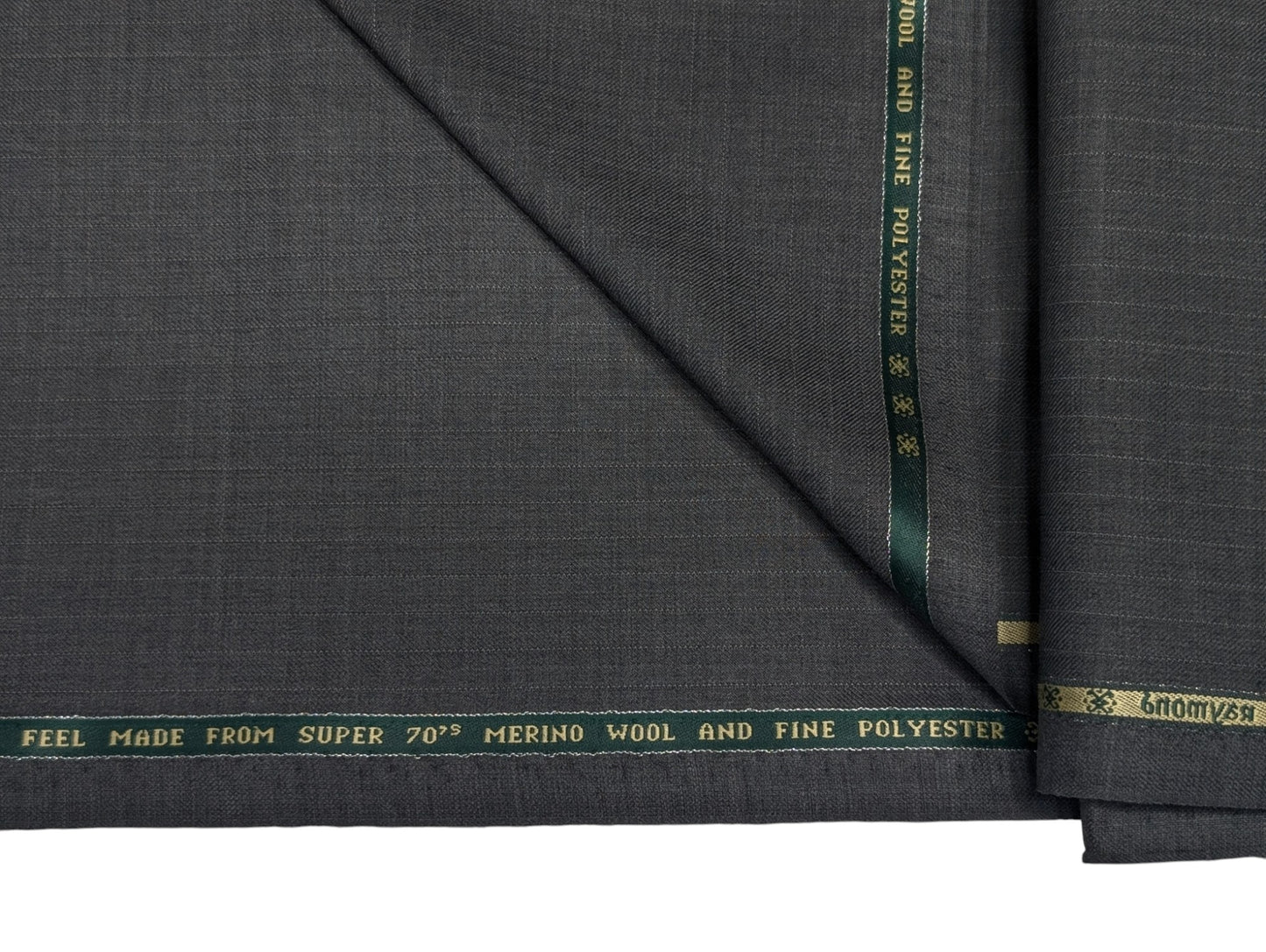 Raymond Markus Super 70's Merino Wool Blend Suiting Fabric (Steel Grey, Pinstripe)