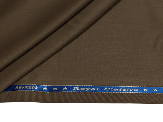 Raymond Royal Classico Super 120's Wool blend Suiting Fabric (Camel Brown)