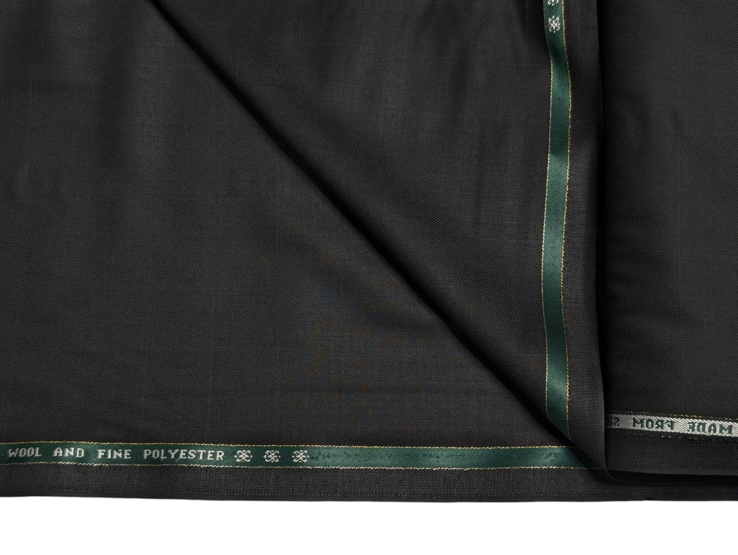 Raymond Markus Super 70's Wool blend Suiting Fabric (Midnight Black, Silent Checks)