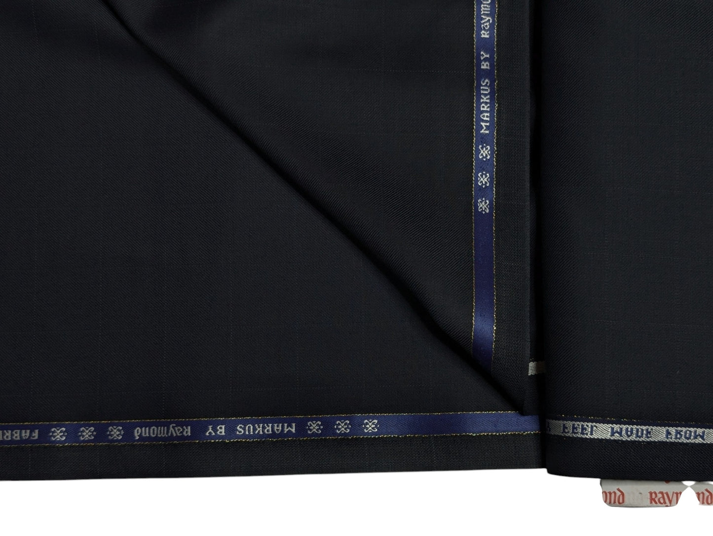 Raymond Markus Super 70's Wool blend Suiting Fabric (Navy Blue, Silent Checks)