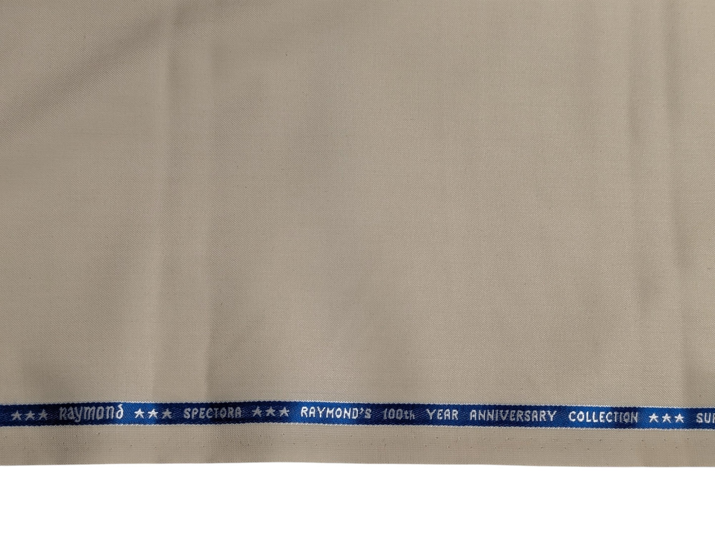 Raymond Spectora Super 140's Wool blend Suiting Fabric (Sandy Beige, Solid)