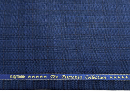 Raymond The Tasmania Collection Super 100's Premium Unstitched Suiting Fabric (Blue)