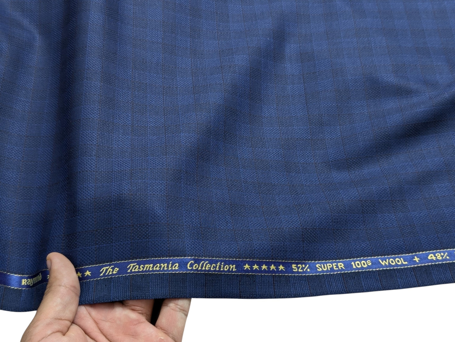 Raymond The Tasmania Collection Super 100's Premium Unstitched Suiting Fabric (Blue)