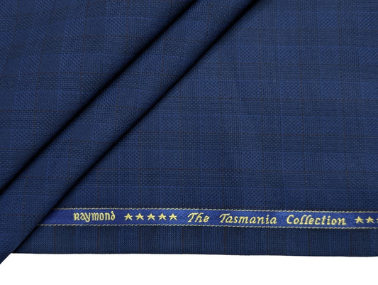 Raymond The Tasmania Collection Super 100's Premium Unstitched Suiting Fabric (Blue)