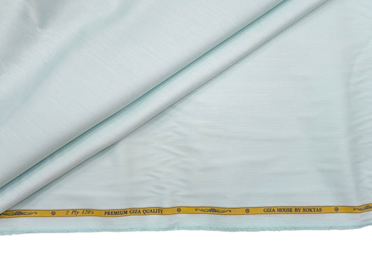 Giza House by Soktas 2 ply 120s Premium Giza Cotton Shirting Fabric (Pastel Green, Plain Weave)