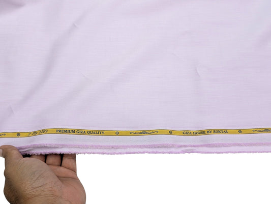Giza House by Soktas 2 ply 120s Premium Giza Cotton Shirting Fabric (Soft Lavender, Plain Weave)