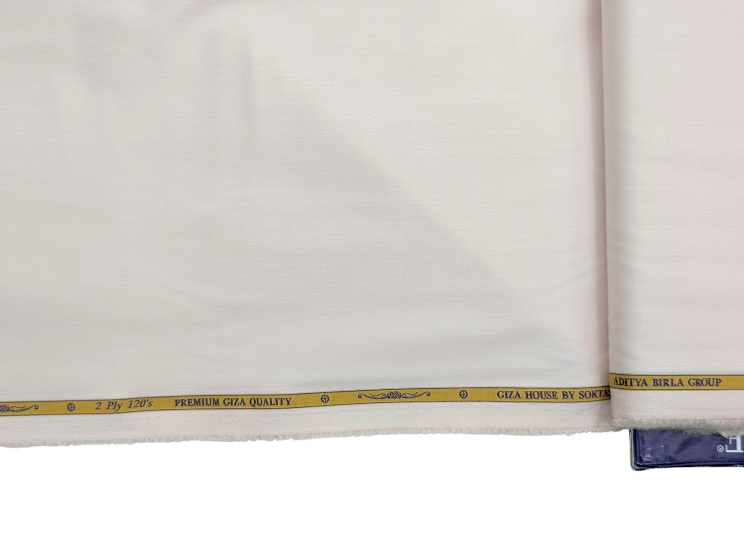 Giza House by Soktas 2 ply 120s Premium Giza Cotton Shirting Fabric (Soft Pink, Plain Weave)