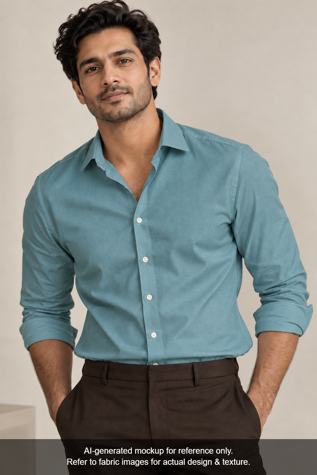 Grasim by Aditya Birla Group 100% Pure Cotton Premium Shirting Fabric (Sea Green, Plain)