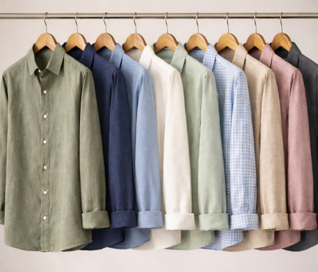 100% Linen Shirting Fabrics