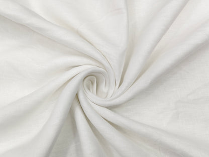 100% Pure European Linen 25 LEA Suiting Fabric (White, Plain Weave)