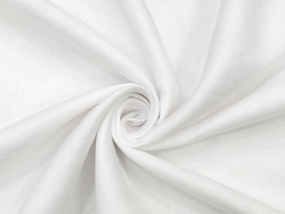 100% Pure European Linen 40 LEA Suiting Fabric (White, Plain Weave)