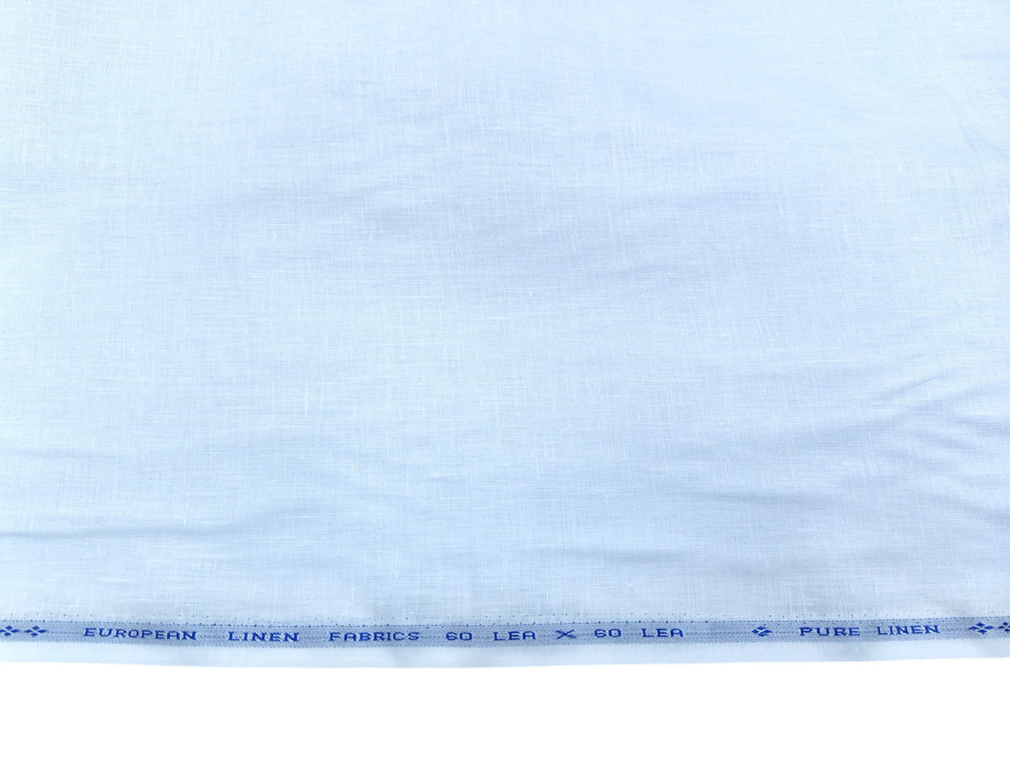 100% Pure European Linen 60 Lea Shirting Fabric (White, Plain )