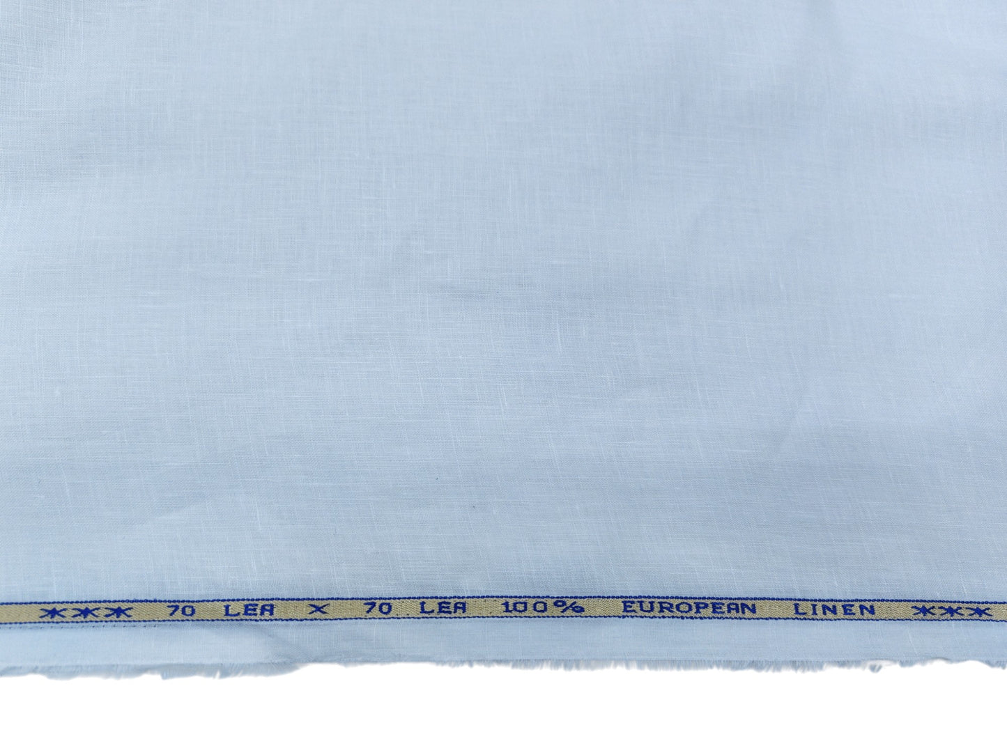 100% Pure European Linen 70 Lea Shirting Fabric (White, Plain )