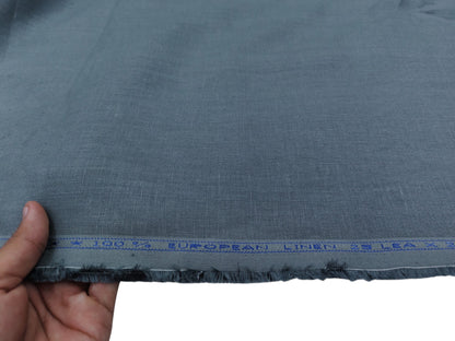 100% Pure European Linen 25 LEA Suiting Fabric (Pastel Grey, Plain )