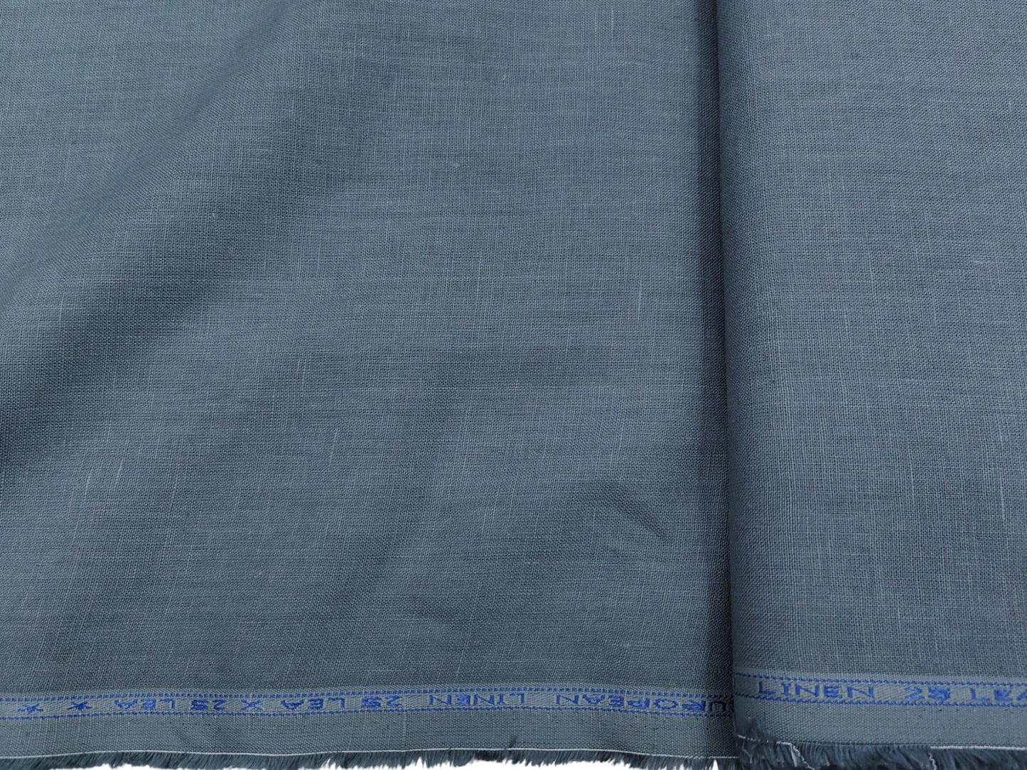 100% Pure European Linen 25 LEA Suiting Fabric (Pastel Grey, Plain )