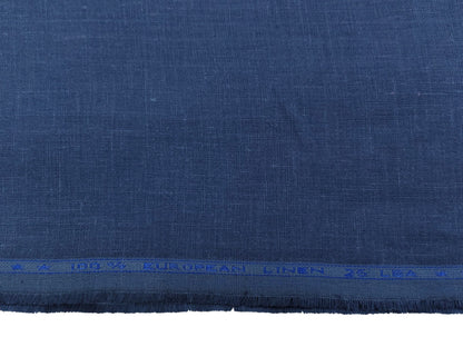 100% Pure European Linen 25 LEA Suiting Fabric (Pastel Blue, Plain )