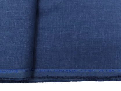 100% Pure European Linen 25 LEA Suiting Fabric (Pastel Blue, Plain )