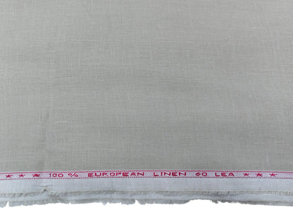 100% European Linen 60 LEA Shirting Fabric (Classic Beige, Plain )