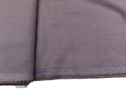 100% Pure European Linen 25 LEA Suiting Fabric (Pastel Light Brown, Plain )