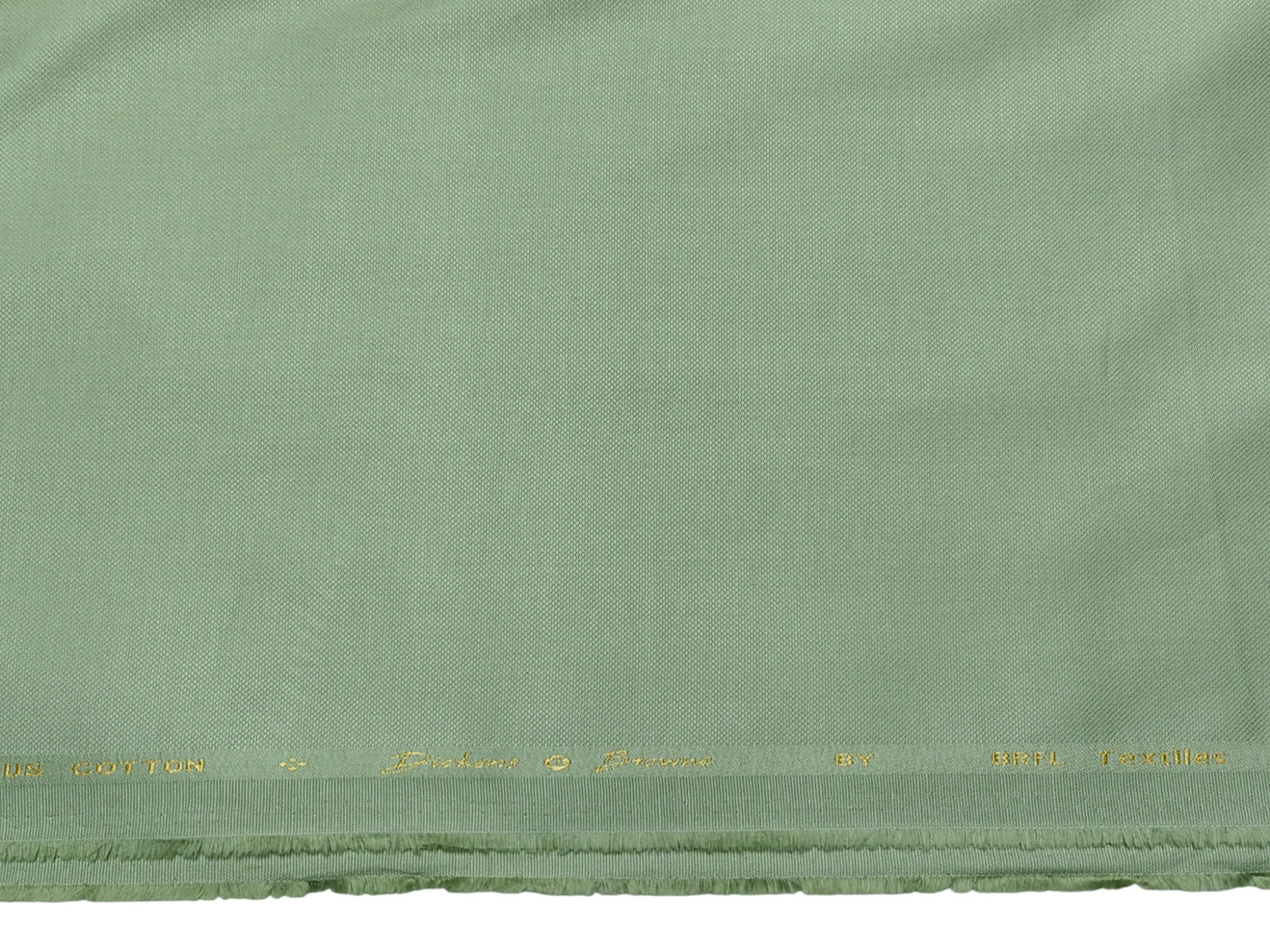 Dickens & Browne 100% Cotton Stretch Suiting Fabric (Pista Green, Textured)