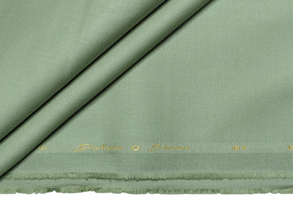 Dickens & Browne 100% Cotton Stretch Suiting Fabric (Pista Green, Textured)