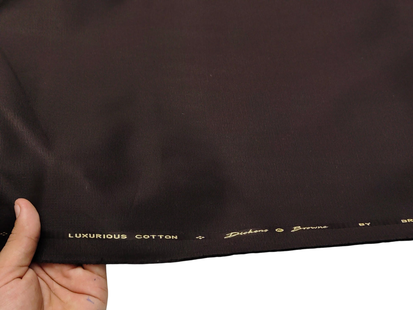 Dickens & Browne 100% Cotton Stretch Suiting Fabric (Maroon, Textured)