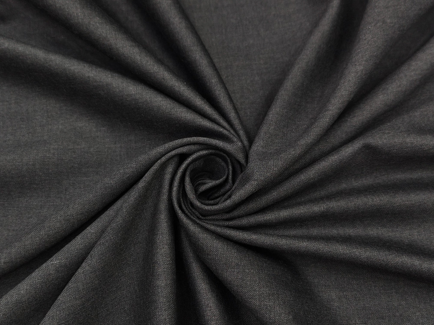 Raymond Infiniza 50% Wool Super 100's Suiting Fabric (Dark Grey, Plain Weave)