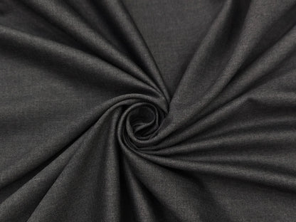 Raymond Infiniza 50% Wool Super 100's Suiting Fabric (Dark Grey, Plain Weave)