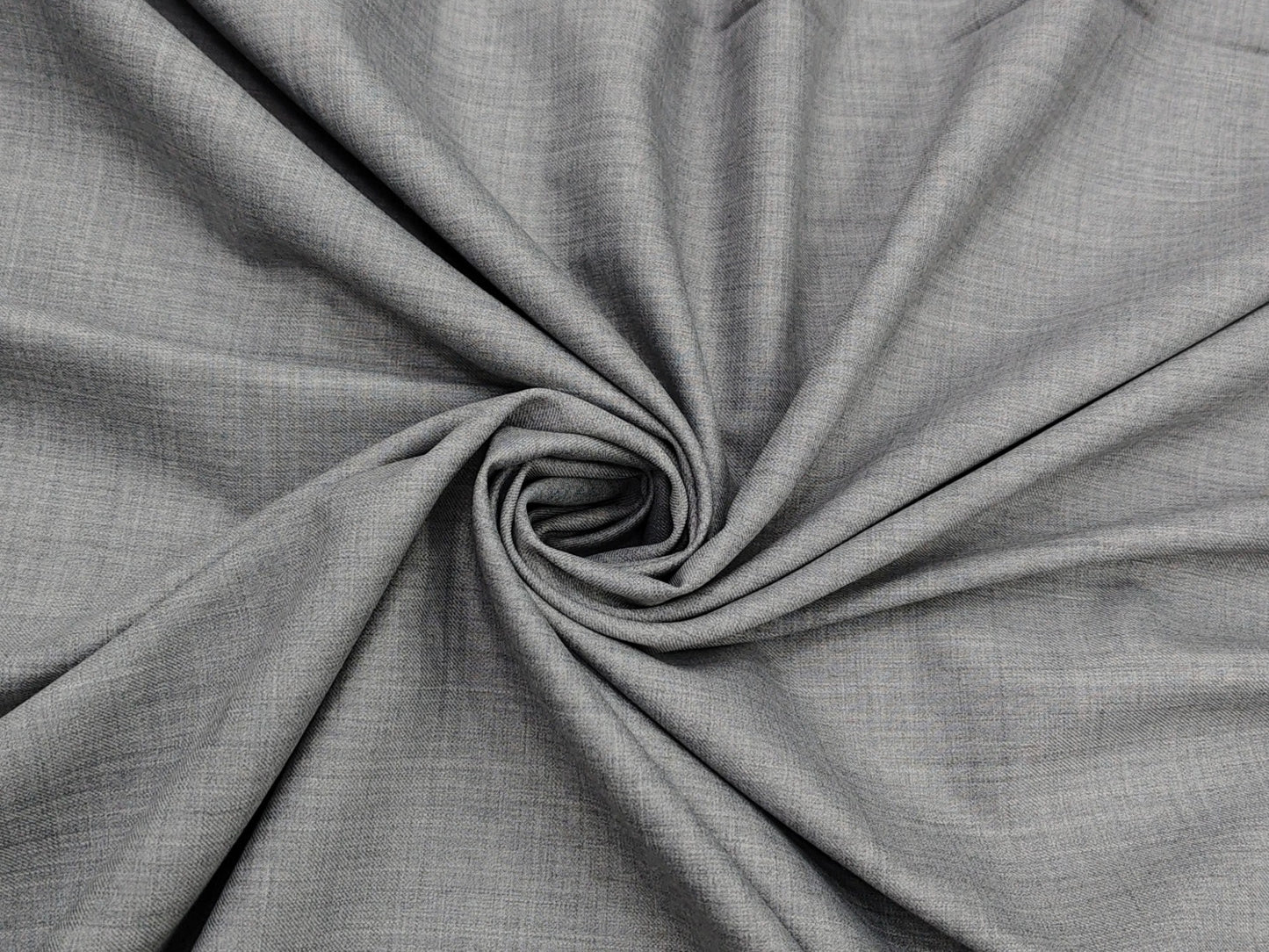 Raymond Infiniza 50% Wool Super 100's Suiting Fabric (Light Grey, Plain Weave)