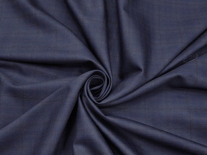 Raymond Lexican Super 130's Premium Suiting Fabric (Navy Blue, Checks)