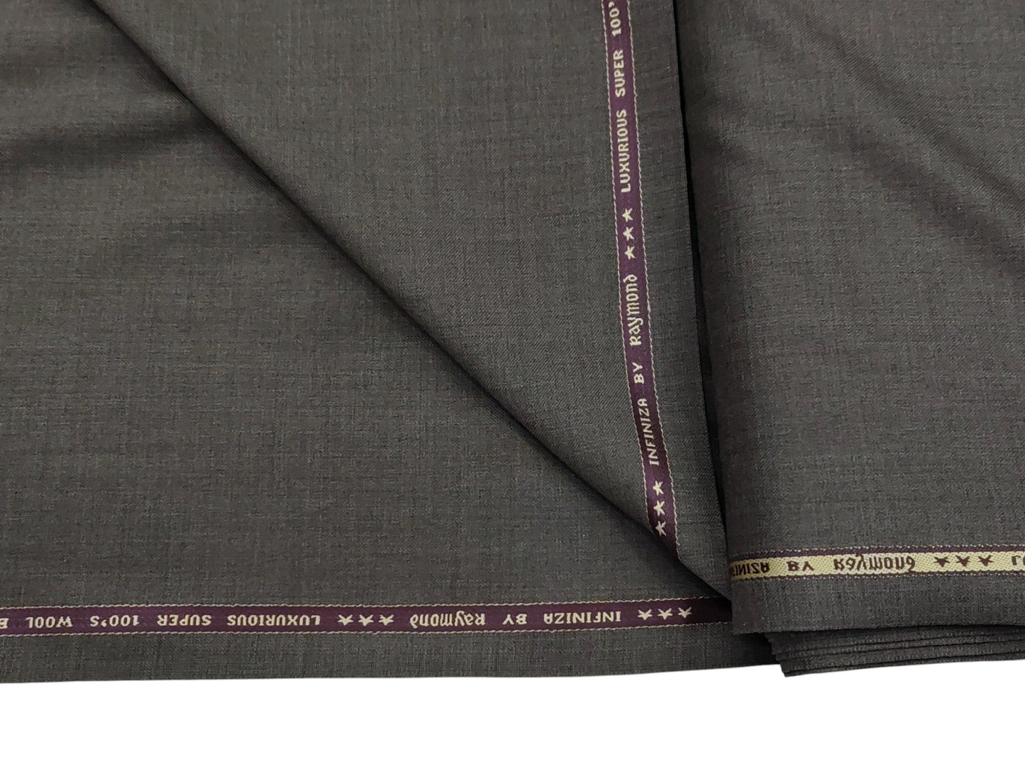 Raymond Infiniza 50% Wool Super 100's Suiting Fabric (Brown, Plain Weave)
