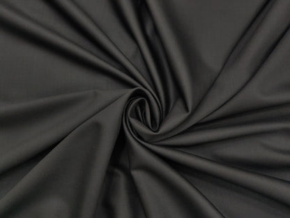 Raymond The Elanza Collection 70% Wool Super 120's Suiting Fabric (Pure Black, Plain Weave)