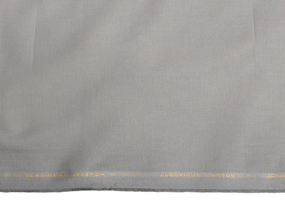 Dickens & Browne 100% Cotton Stretch Suiting Fabric (Silver Grey, Textured)