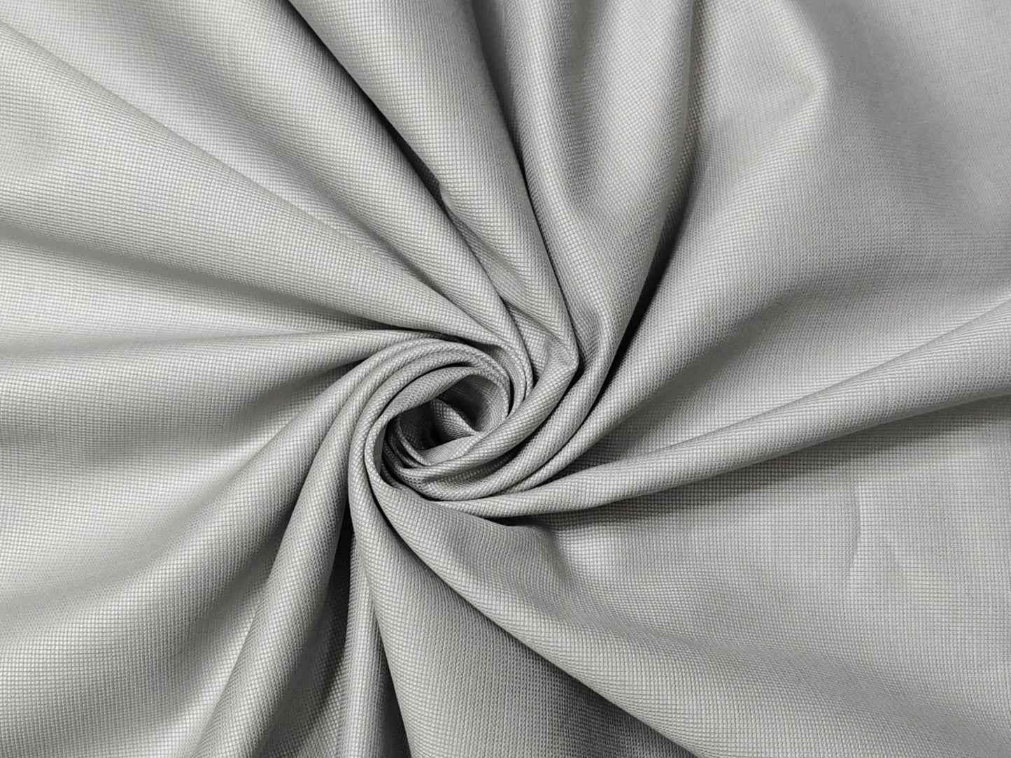 Dickens & Browne 100% Cotton Stretch Suiting Fabric (Silver Grey, Textured)