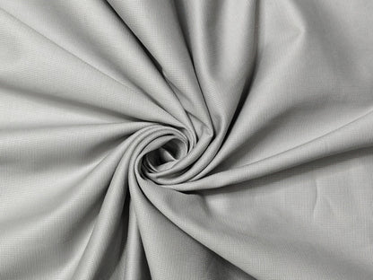 Dickens & Browne 100% Cotton Stretch Suiting Fabric (Silver Grey, Textured)