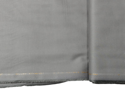 Dickens & Browne 100% Cotton Stretch Suiting Fabric (Silver Grey, Textured)