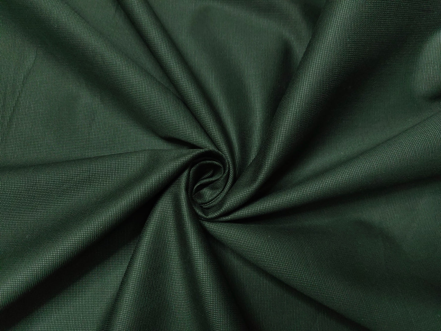 Dickens & Browne 100% Cotton Stretch Suiting Fabric (Bottle Green, Textured)
