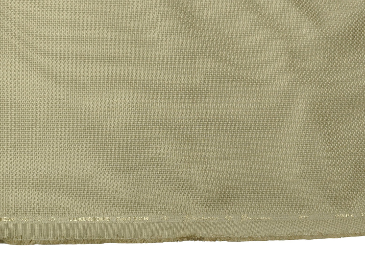 Dickens & Browne Hill View 100% Cotton Stretch Suiting Fabric (Soft Gold, Textured)