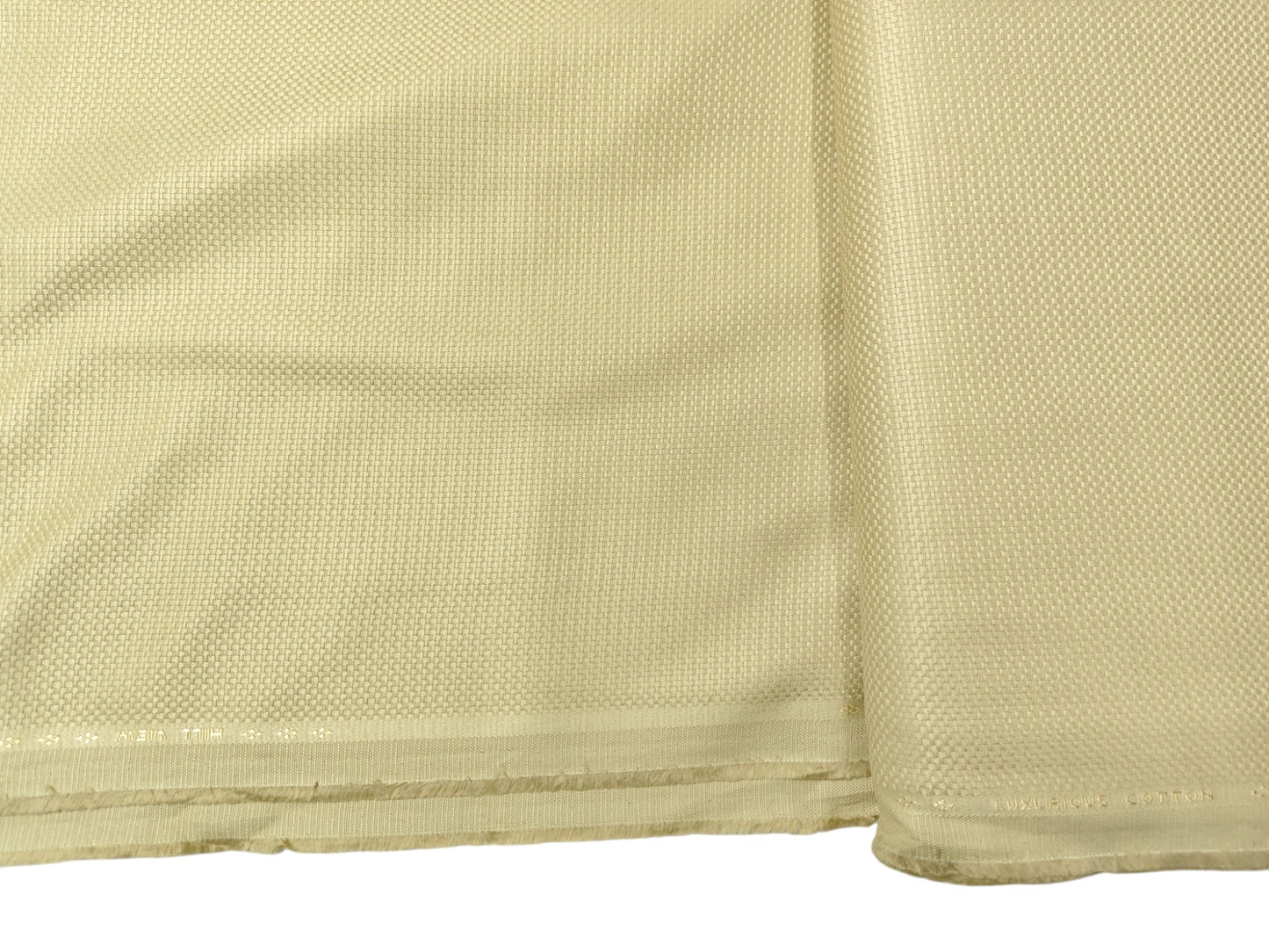 Dickens & Browne Hill View 100% Cotton Stretch Suiting Fabric (Soft Gold, Textured)