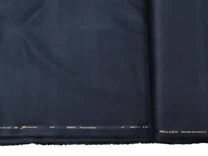 Dickens & Browne 100% Cotton Stretch Suiting Fabric (Navy BlueTextured)