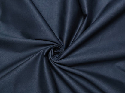 Dickens & Browne 100% Cotton Stretch Suiting Fabric (Navy BlueTextured)