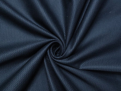 Dickens & Browne Hill View 100% Cotton Stretch Suiting Fabric (Navy Blue, Textured)