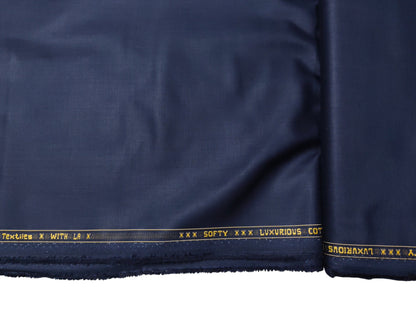 Dickens & Browne 100% Cotton Suiting Fabric (Blue, Plain Weave)