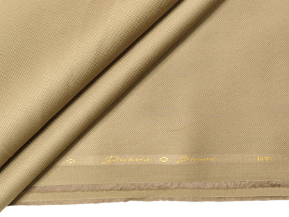 Dickens & Browne 100% Cotton Stretch Suiting Fabric (Beige, Textured)