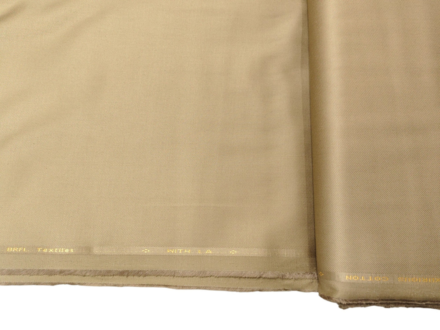 Dickens & Browne 100% Cotton Stretch Suiting Fabric (Beige, Textured)