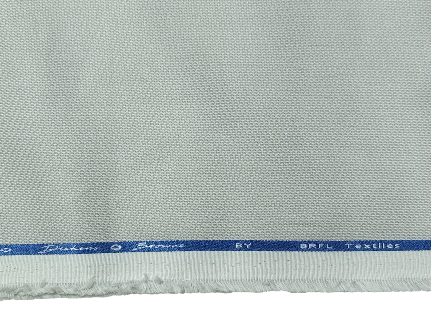 Dickens & Browne 100% Cotton Stretch Suiting Fabric (Soft Grey, Textured)